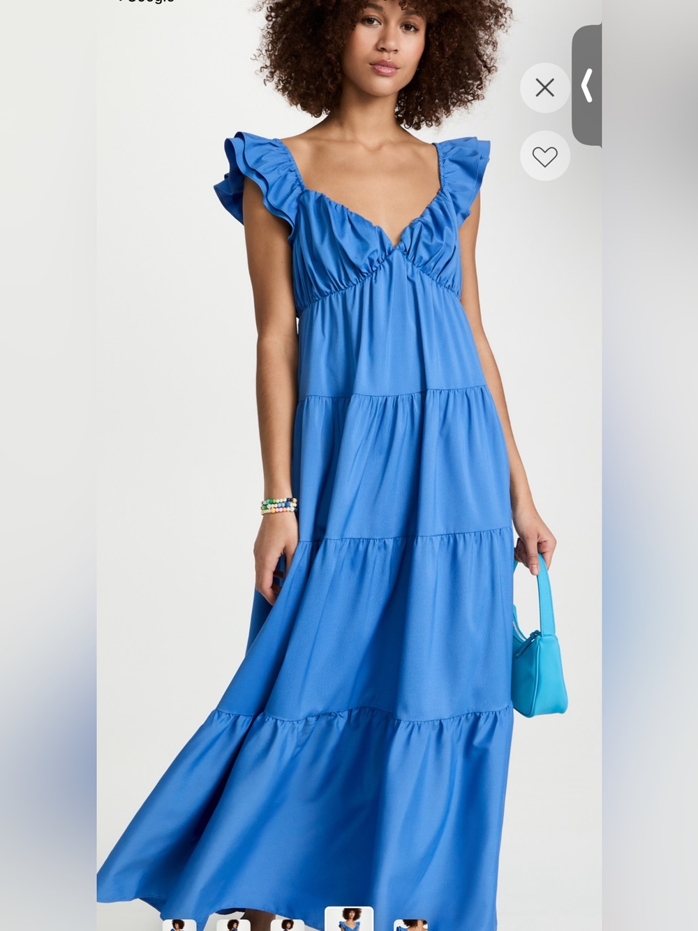 ENGLISH FACTORY Ruffle Sleeve Maxi Dress